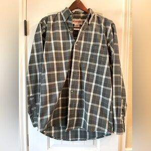 Wrangler olive green plaid shirt, size M